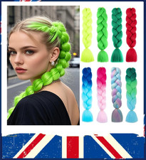 1× Stretched Synthetic Hair Dark Purple 24inc Easy Care Purple Fake Hair Low Tem