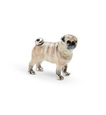 Saturno  Silver and Enamel Pug
