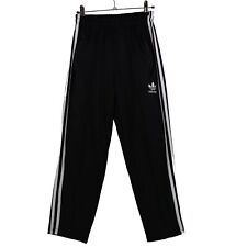 Adidas Originals Boys Tracksuit Bottoms Trefoil Size L Black Tapered Leg