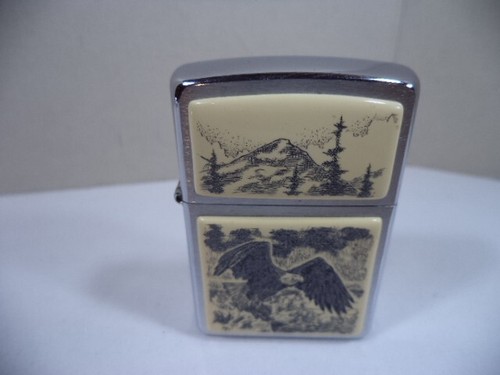 Zippo lighter scrimshaw eagle - zippo,