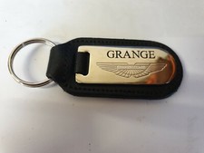 ASTON MARTIN GRANGE CAR AUTOMOTIVE COLLECTIBLE KEY FOB KEY RING LEATHER