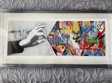 Martin Whatson Sneak Peek Print Framed graffiti art. Banksy with COA