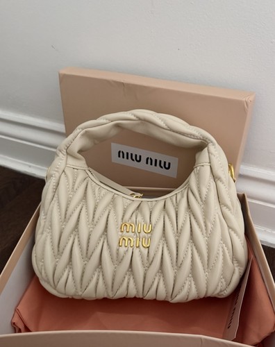 Miu beige quilted leather - beige,