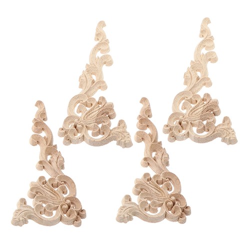 Pcs wooden carved applique - 4,