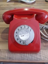 Vintage GPO 746 RED dial telephone  1960’ 1970’ untested