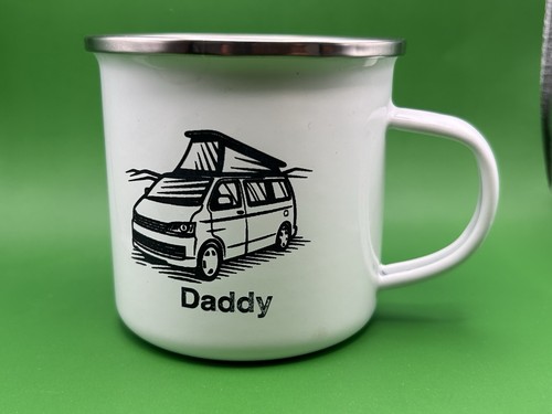 Enamel mug coffe - camper, van