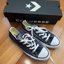 Converse All Star Ox Sneakers Trainers Womens Ladies 4 uk navy in box 
