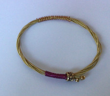 UNIQUE Acoustic Guitar String BANGLE BRACELET music gift for dad son mom size D