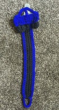 BRAND NEW Hand Knitted Blue Car Dummy Clip 