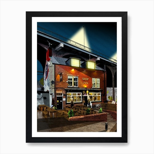 Ship inn art print - ship,