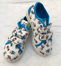 BNWT boy shoes trainers sneakers espadrilles canvas size 9 27 The Smurfs