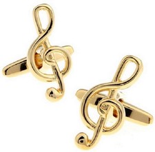 GOLD COLOUR MUSIC NOTE PAIR