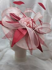 Fascinator Hat With Alice Band Pink And Cerise Handmade