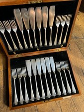 elkington & Co silver plated Knifes And Forks Set 12pc