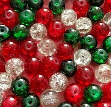 Christmas Bead Mix Glass