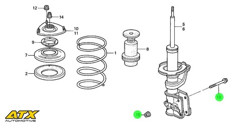 Front suspension strut hub - suspension,