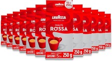 Lavazza, Qualità Rossa, Ground Coffee, 12 Packs of 250 g, Ideal for Moka Pots,