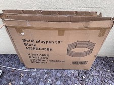 Dog Pet Pen 8 Panel Puppy Metal Playpen Run Cage Foldable Enclosure 30” High