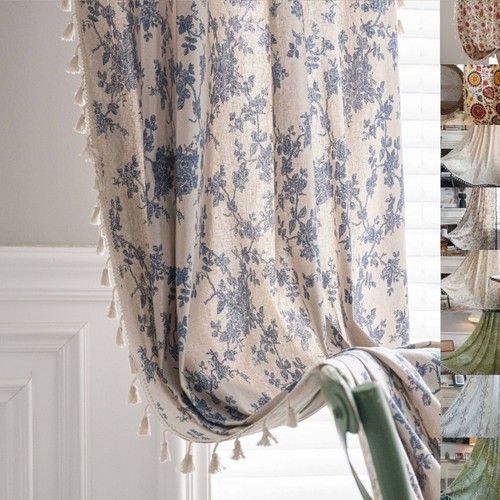 New floral curtain single - floral,