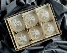 Hand Painted Glass Baubles set