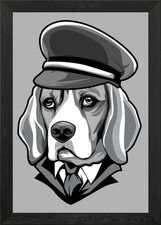 Pilot Beagle Dog Framed Wall