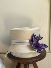 Philip Treacy Cream Straw Hat