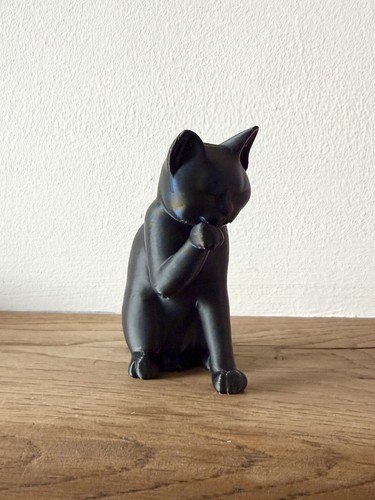 Plastic black cat model - cat,