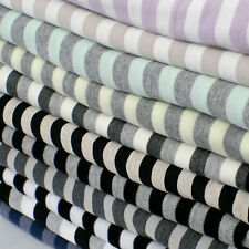 Excellent Range Of Striped Viscose Lycra Knitted Jersey Stretch Fabric Material 