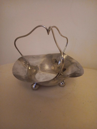 Vintage silver plated nut - plated,