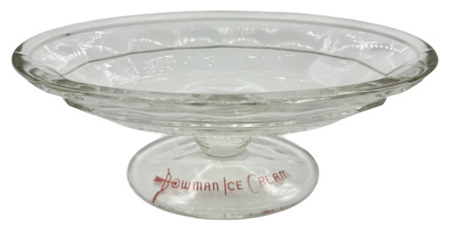 Antique bowman ice - cream, glass