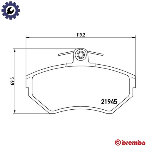 Brake pad set disc - set,