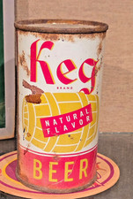 1958 KEG STEEL FLAT TOP BEER