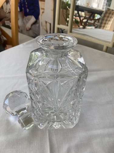 Square cut glass - glass, decanter