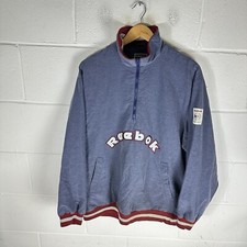Vintage Reebok Jacket Mens Large Blue Classic Smock Drill Top Liam Gallagher 90s