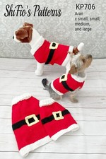 Knitting Pattern for santa dog