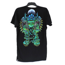 Plazma Lab Rave T-Shirt Size XL Black Neon Graphic Tee Mens