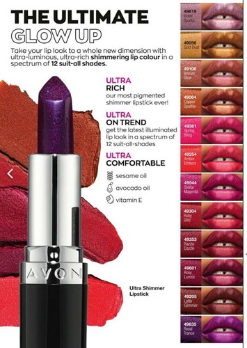 Avon ultra shimmer lipstick - shimmer,
