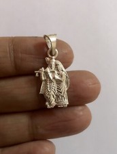 925 Sterling Silver Lord Radha Krishna Pendant, Wearing Temple, Puja 1.9 gm