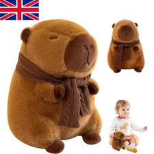 25CM Capybara Plush Toy, Cute Capybara Teddy with Scarf, Realistic Soft Doll UK
