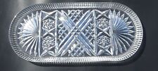 Decorative Pressed Glass Trinket/Dressing Table Tray - Cut Pattern - 40x18cm