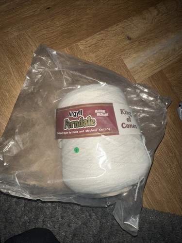 White machine knitting wool - knitting,