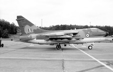 345 Sqn, Greek AF, A-7H, 159939 at Ramstein, 1 Aug 1981 - Original B&W neg