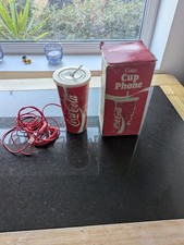 Coca Cola Cup Phone Early 80s With Box Been In Storage Box Not In Mint Condition