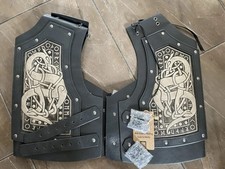 Hiifeur Viking Faux Leather Chest Armour Cosplay Dragon Embossed  Halloween