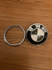 1 X 82MM METAL BONNET BADGE EMBLEM WITH RIM FOR BMW - E46 E36 E90 E60 E83 E92 M3