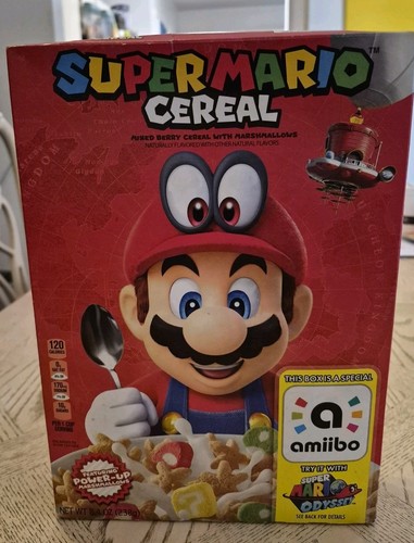 Super mario cereal box - super,