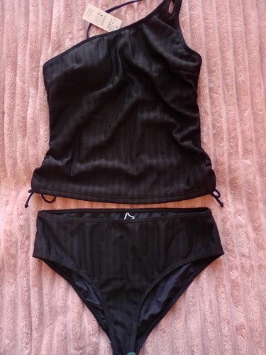 One shoulder cupshe tankini - shoulder,
