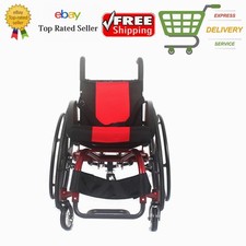 Foldable Portable Athletic Wheelchair For Disabled Trolley Aluminum Alloy 24"