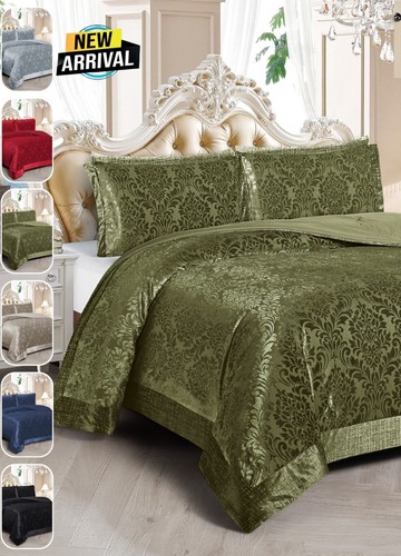 Velvet quilted bedspread - velvet,