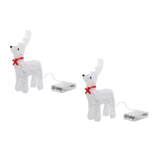2pcs white plastic lighted - 2pcs,